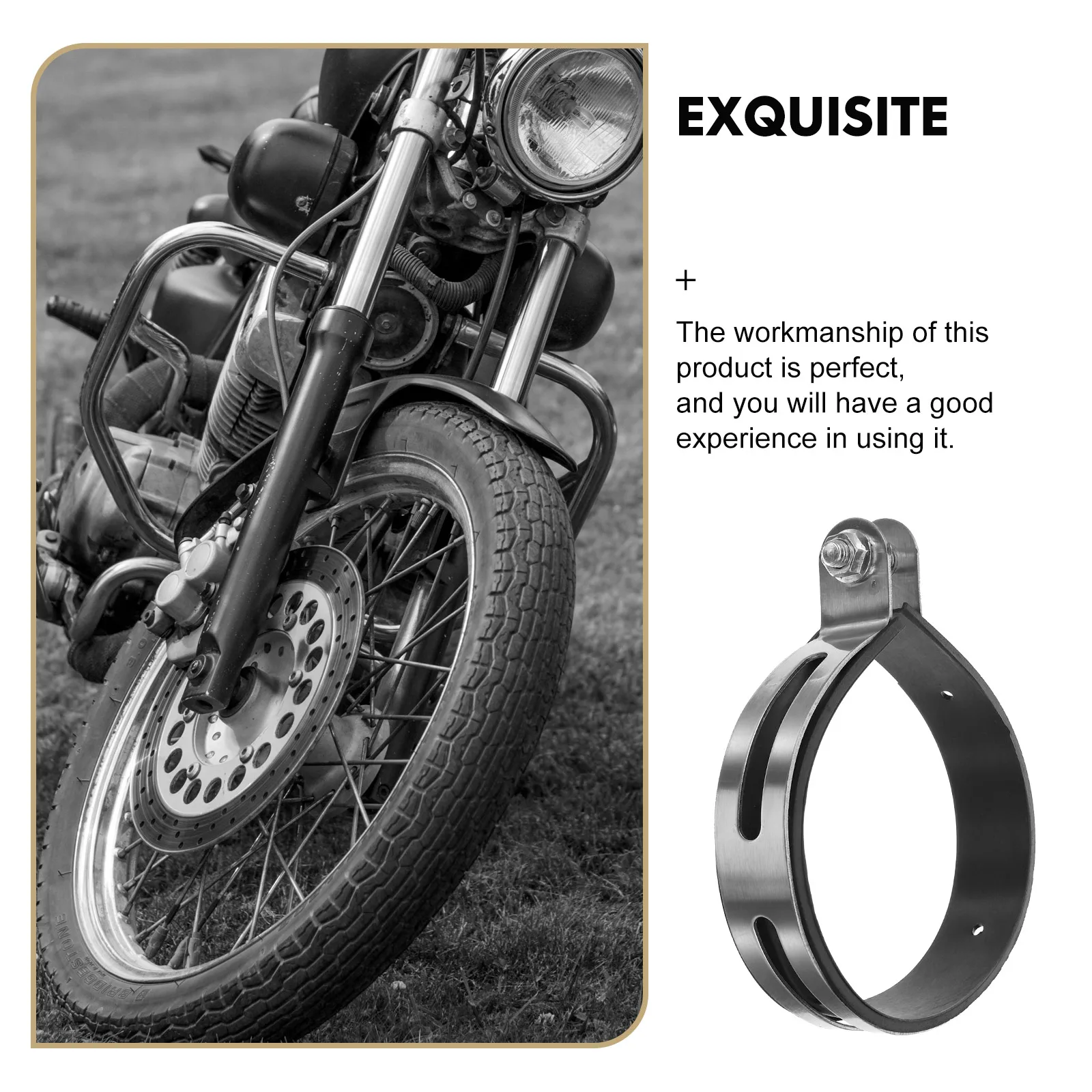 

Exhaust Pipe Clamps 110-115mm Inner Diameter Adjustable Motorcycle Repair Kits Vibration Noise Reduction Flanges Bands Hanger