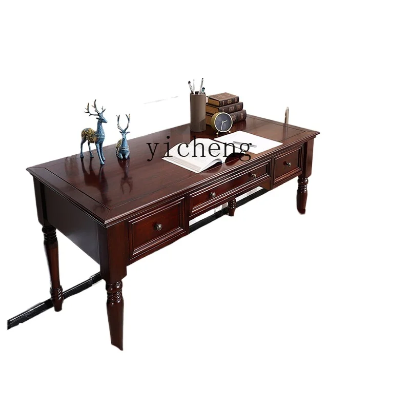 XL Desk Home Computer Desk Solid Wood Study Furniture Suit Combination Simple Study Table