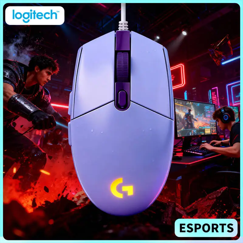 

Игровая мышь Logitech G102, точность 8000 DPI, частота отклика 1 мс, RGB-подсветка, срок службы кнопок 20 млн нажатий для геймеров на ПК/Mac