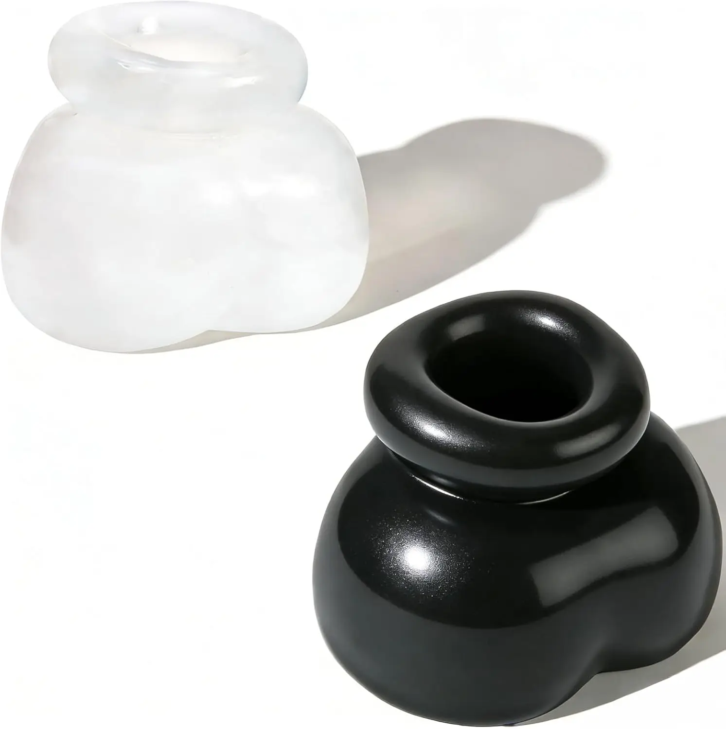 Male Chastity Belt Devices Silicone Testicle Toys Soft Cock Cage Testicle Stretcher Bondage Gear Cock and Ball Torture Adult