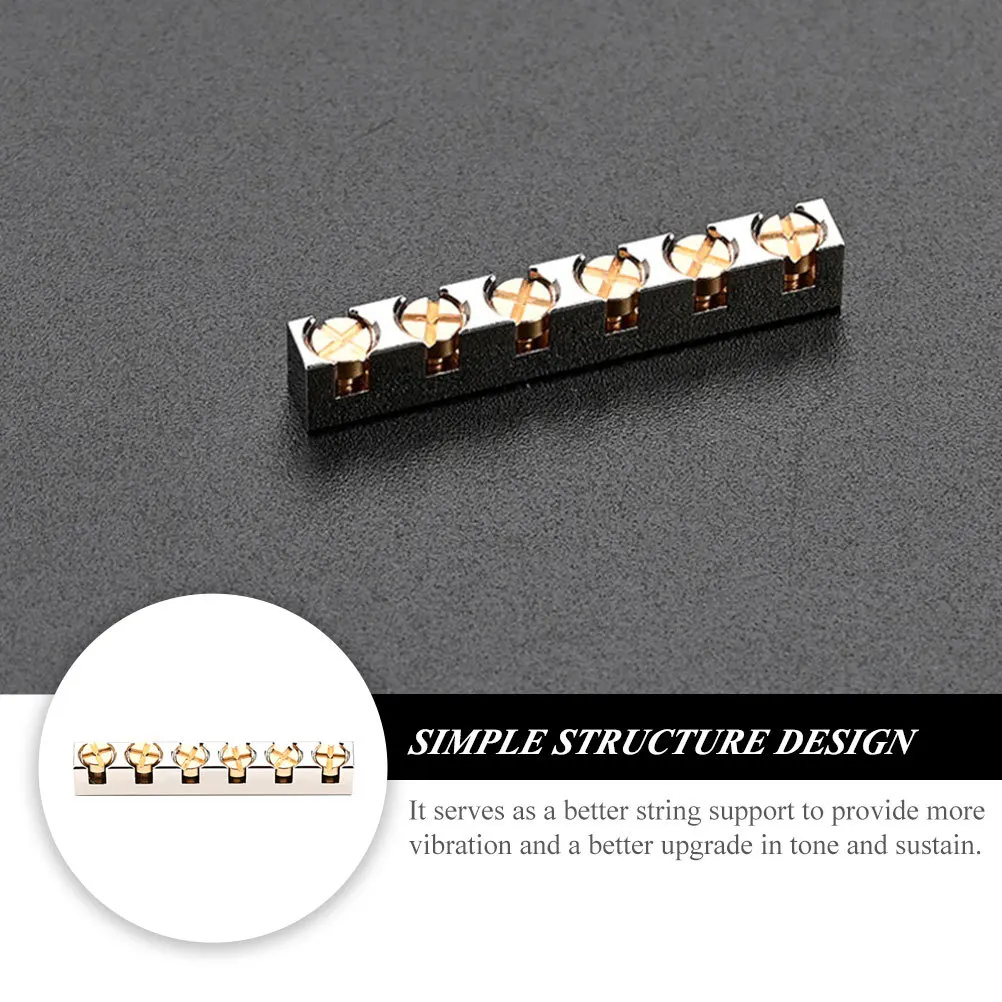 

Metal Guitar String Nuts Upper String Nuts For Electric Guitar Replacement Sturdy Bridge Saddle Accessories Instrument