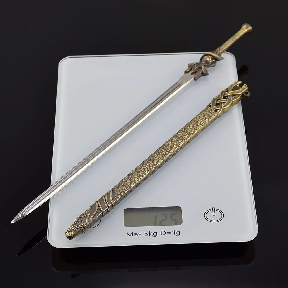 Jong Wit Paard Haoque Zwaard 30 cm/11.8in Xiao Ruofeng Cosplay Zwaarden Metalen Wapen Anime Randapparatuur Collectible Bureau ornamenten