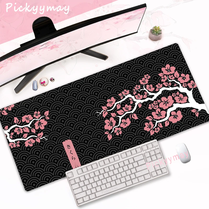 

Large Mouse Pad Computer Mousepads Nonslip Rubber Mousepad Big Keyboard Mat Office Mouse Pads Janpan Sakura Desk Mats 900x400