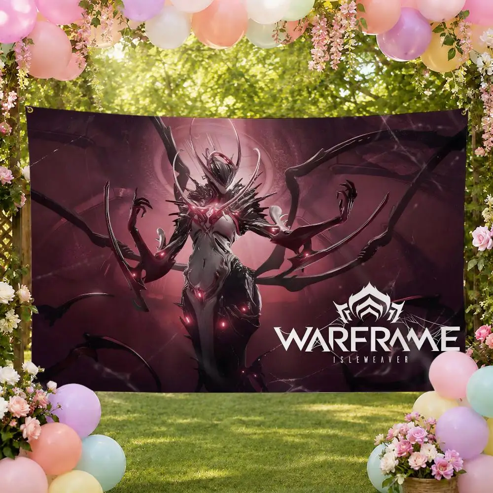 Game SciFi Action Online W-Warframe Flags Fan Banner Tapestry Wall Hanging Garage BarDorm Camp Party Outdoor Home Decor Gift