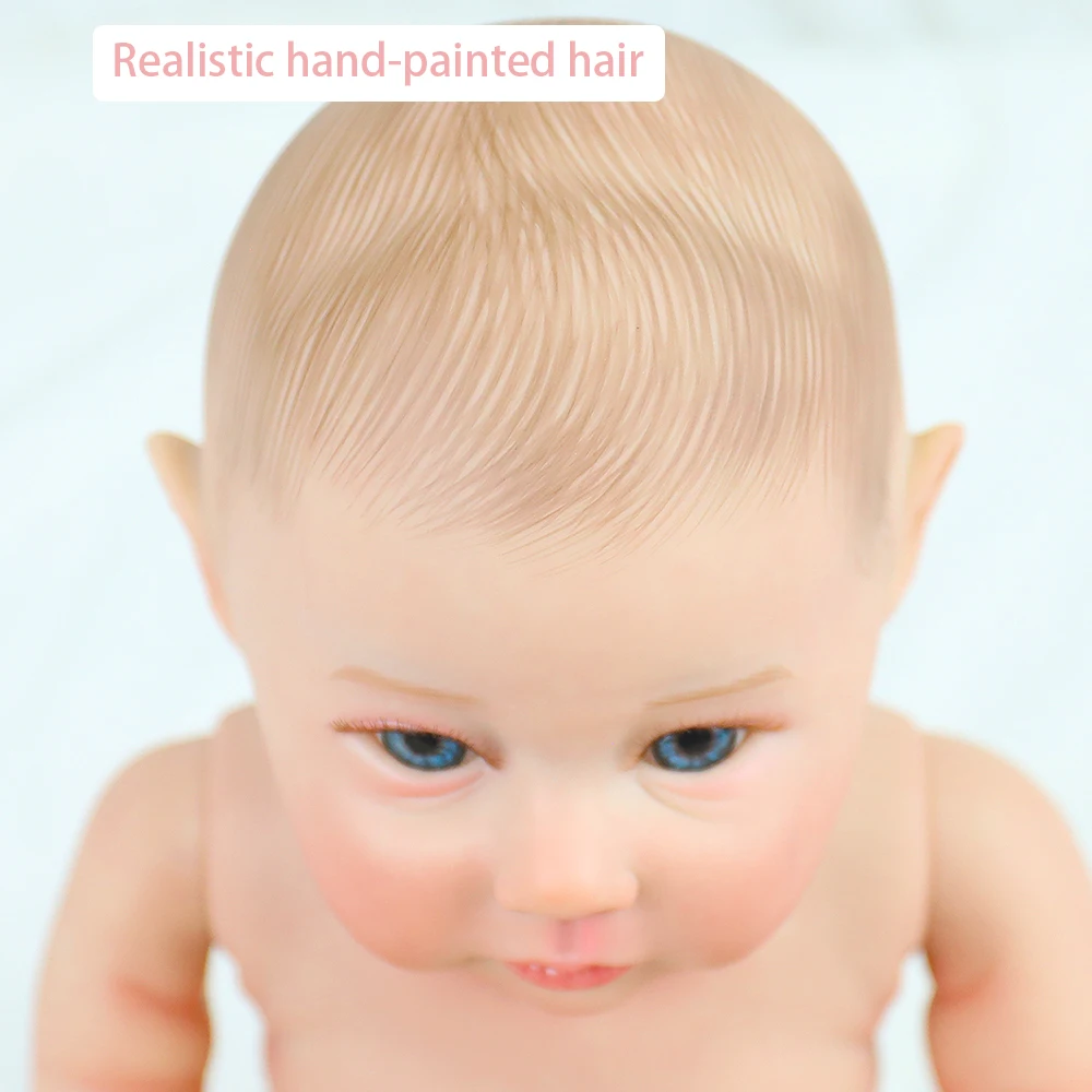 18 inch Full Body Siliconen Vinyl Reborn Baby Raven Wasbare Pop met Handgeschilderd Haar Bebe Reborn Speelgoed Kerstcadeaus voor Meisje