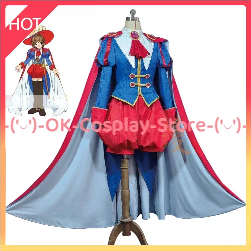 Kaart Captor Sakura Cosplay Kostuum Fancy Party Pak Met Hoed Halloween Carnaval Uniformen Anime Kleding Op Maat Gemaakt