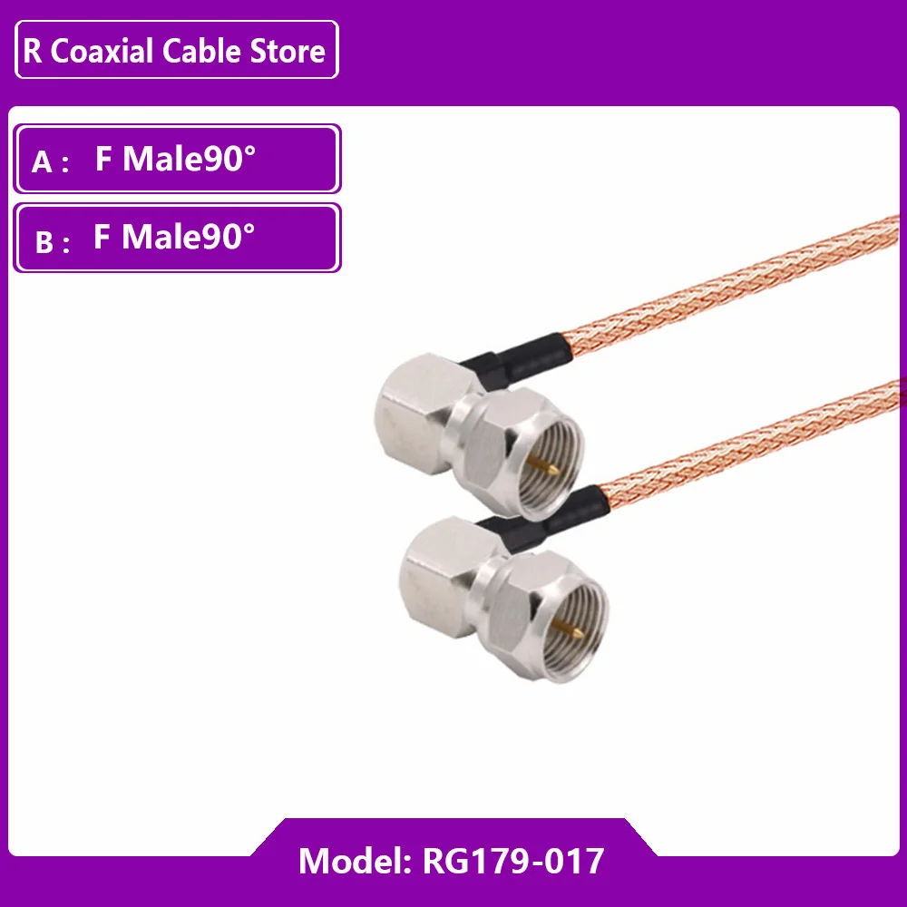 1 шт., кабель RG179, 75 Ом, штекер F-штекер F, штекер F, штекер, радиочастотный коаксиальный зеркальный кабель для ТВ-приставки, DIY перемычка