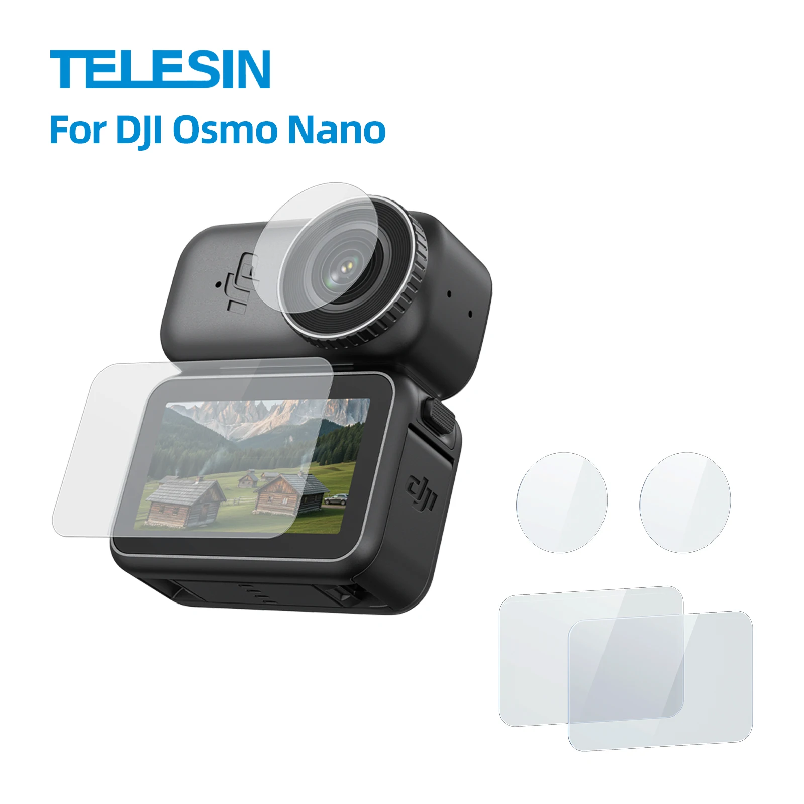 

TELESIN HD Screen Protector for DJI Osmo Nano Tempered Glass Camera Lens Screen Protector Film Anti-Scratch Accessories Set