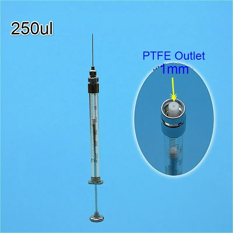 Microsampler Microliter Syringes Micro-injector Syringe 250ul/500ul/1000ul/2500ul/5000ul For GC Injection Removable Needle 1 EA