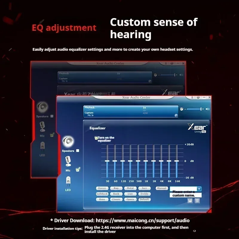 MCHOSE S9 Pro E-sport Gaming Headphone 3 Mode Wireless Aluminum Alloy AI Noise Reduction Gaming Headset Gamer Accessory Custom