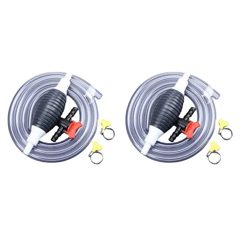 

Firmly 2X Multifunction Liquid Sucker Pump, Manual Fuel Transfer Pump Siphon Hose, Portable Siphon Pump(2Meter)