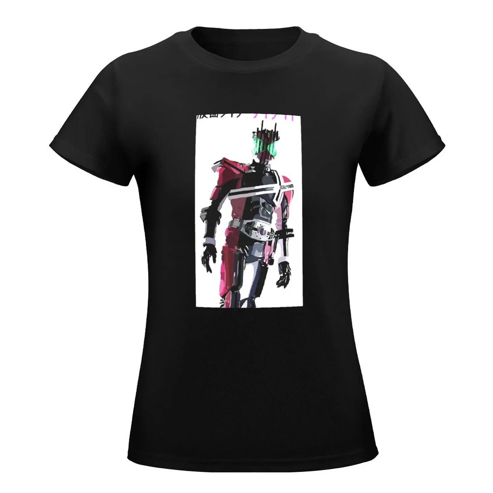 Kamen Rider Decade Digital Painting T-Shirt plus size tops tops funny tops Women