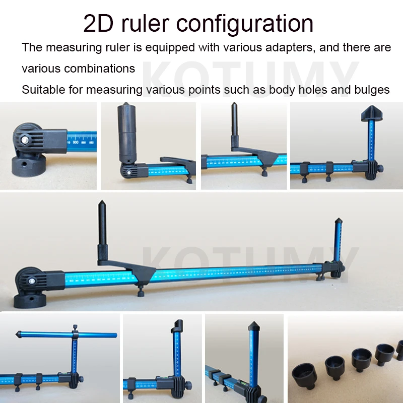 Strumento di misurazione 2D sistema di misurazione della carrozzeria Auto Chassis Tram Gauge strumenti di misurazione per la riparazione della