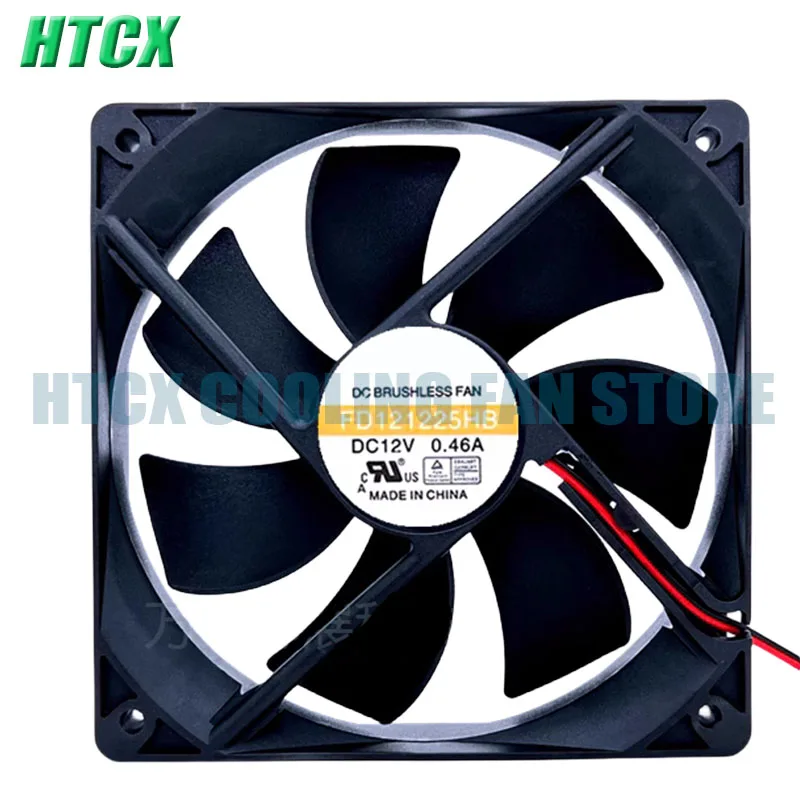 Genuine For FD121225HB 12V 0.46A 12CM 12025 120*120*25MM 3 wire cooling fan