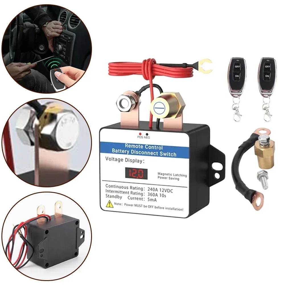 Package Content DC A Battery Isolator Switch Wireless Remote Control Keys Negative Pole Installation Rated Power Energy Saving