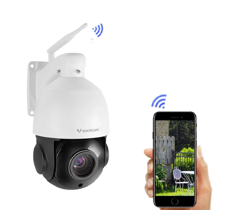 Outdoor PTZ 4MP Waterproof Auto Tracking Wifi Network Alarm Trigger Home rotating Speed dome PTZ surveillance cameras