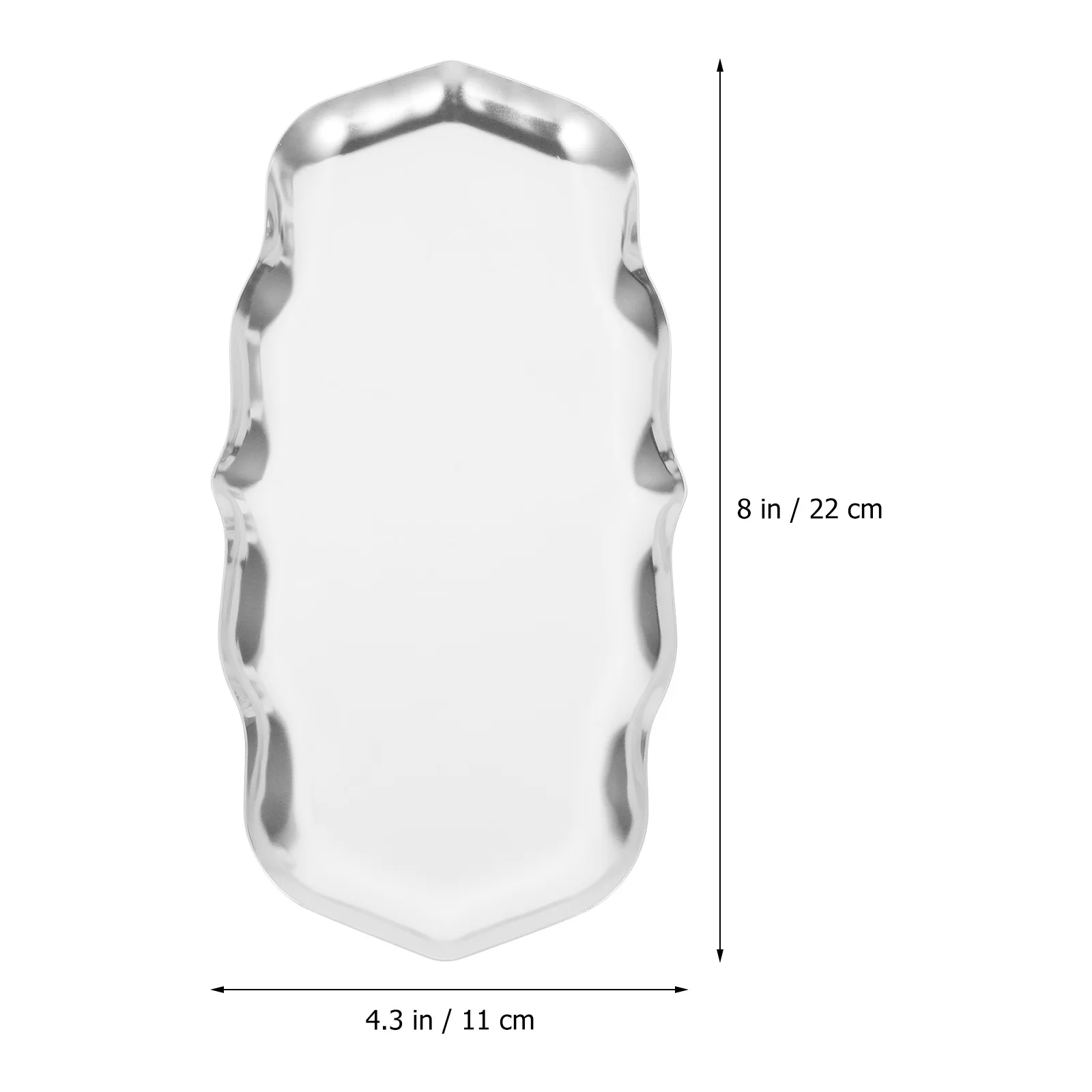 Plateau porte-bijoux en acier inoxydable, organisateur de bijoux au Design Simple, plateau de rangement pour bagues et boucles d'oreilles, ornement de commode