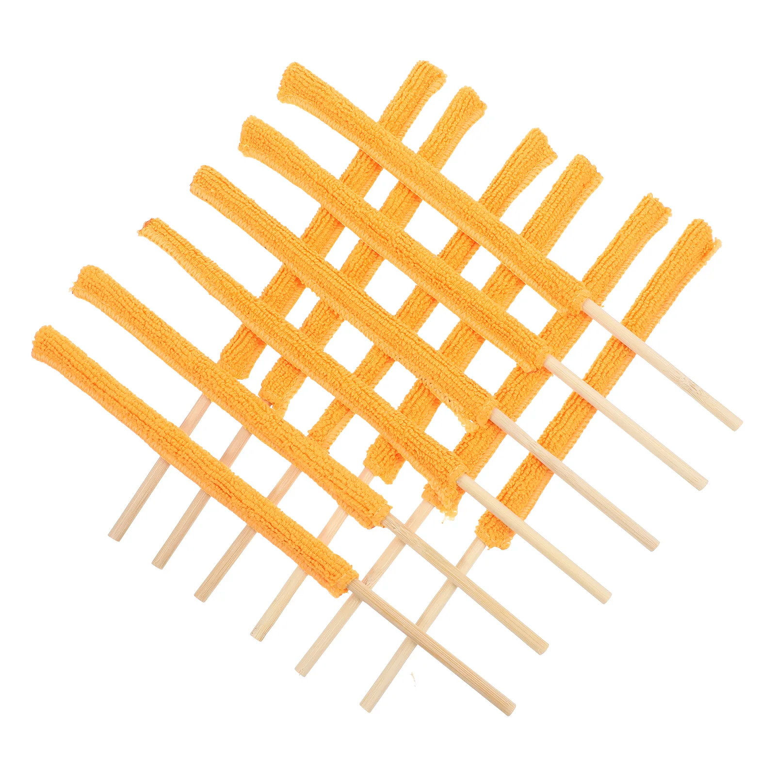 

12 pcs Cleaning Brush Soft Fiber Yellow Air Conditioning Outlet Dust Cleaner Multifunctional Crevices Blinds Household