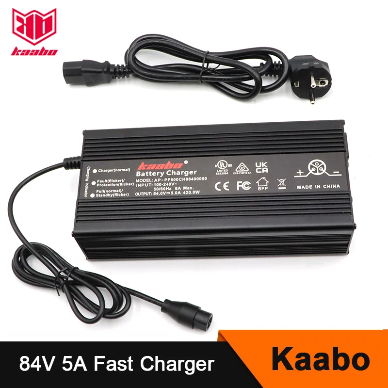 Original 84V 5A Fast Charger For Kaabo Wolf King GTR Electric Scooter Input 100-240V 84V 5A Fast Charger Scooter Official parts