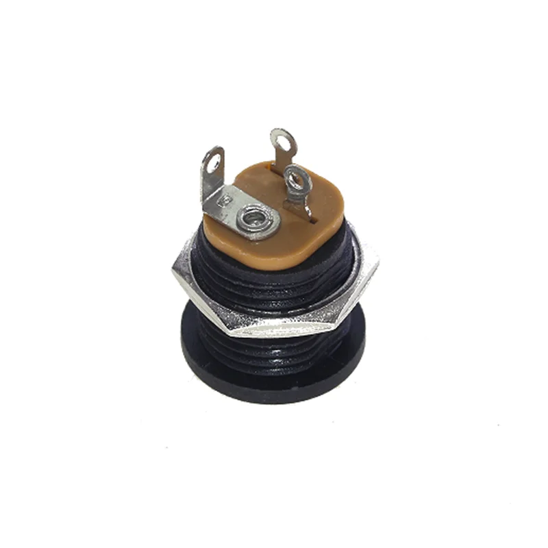 10pcs 5.5*2.1/2.5mm DC-022 Power Jack Black Panel Mount Solder Terminal Female Socket for PCB