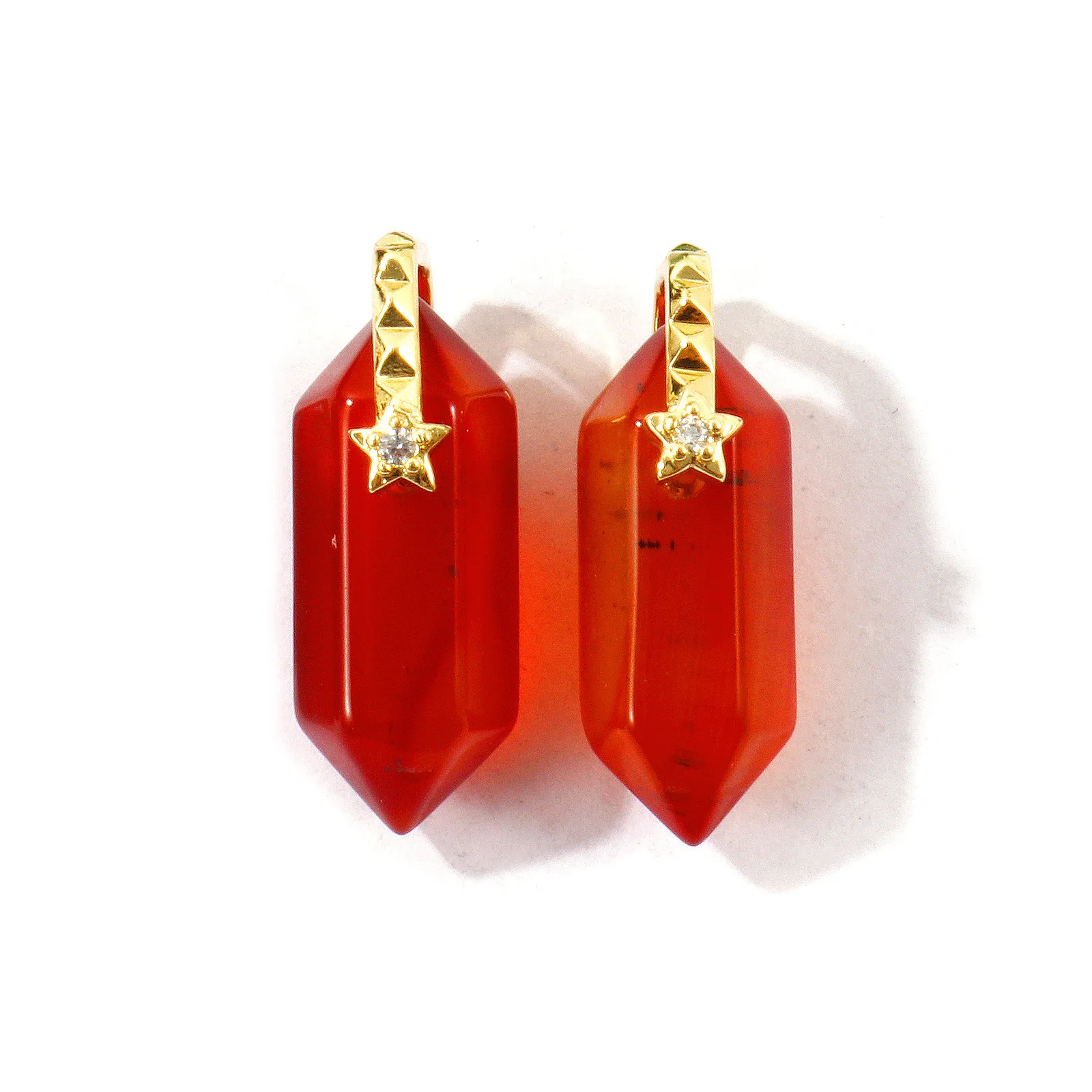 1pc Multicolor Geometric Natural Stone Hexagonal Prism Cubic Zirconia Charms Brass Pendant For DIY Necklace Making Wholesale