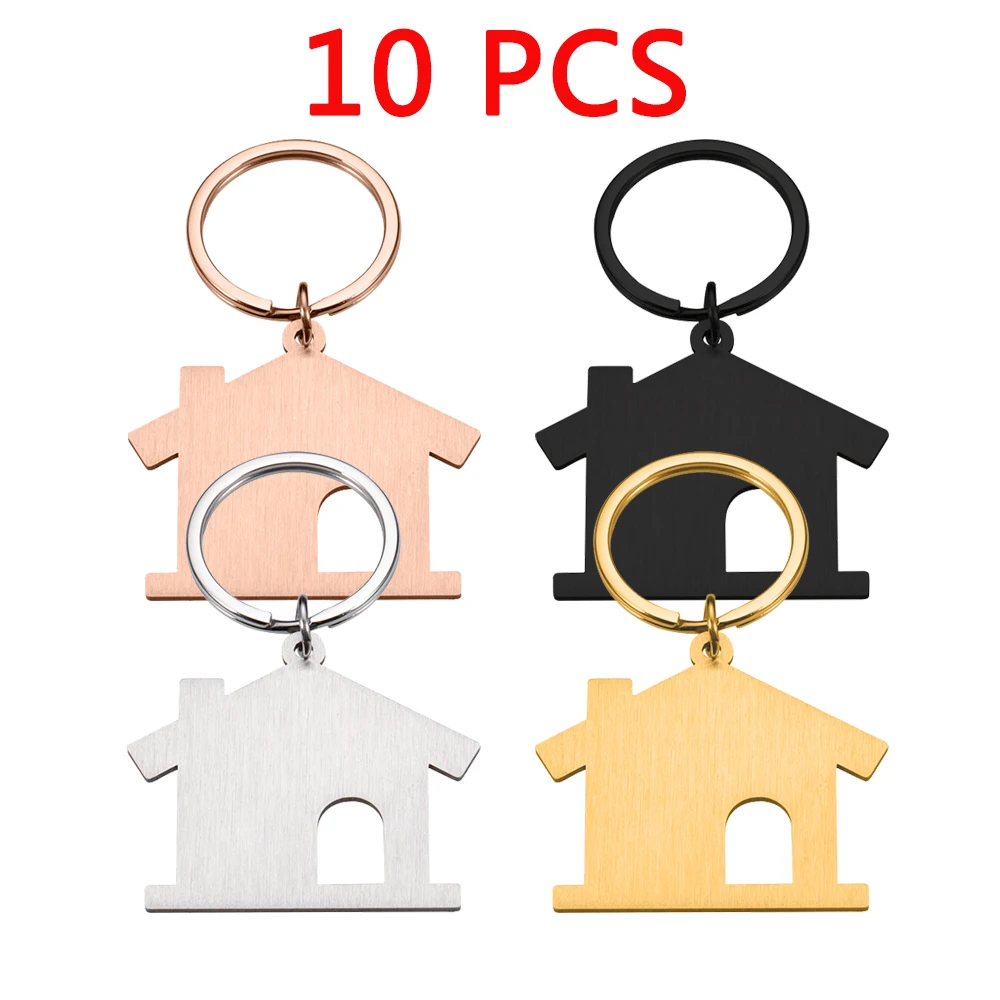 

10 PCS Fashion Custom Name House Key Chain Personalized Gift for Boyfriend Girlfriend Customized Lover Key Chains Wholesale