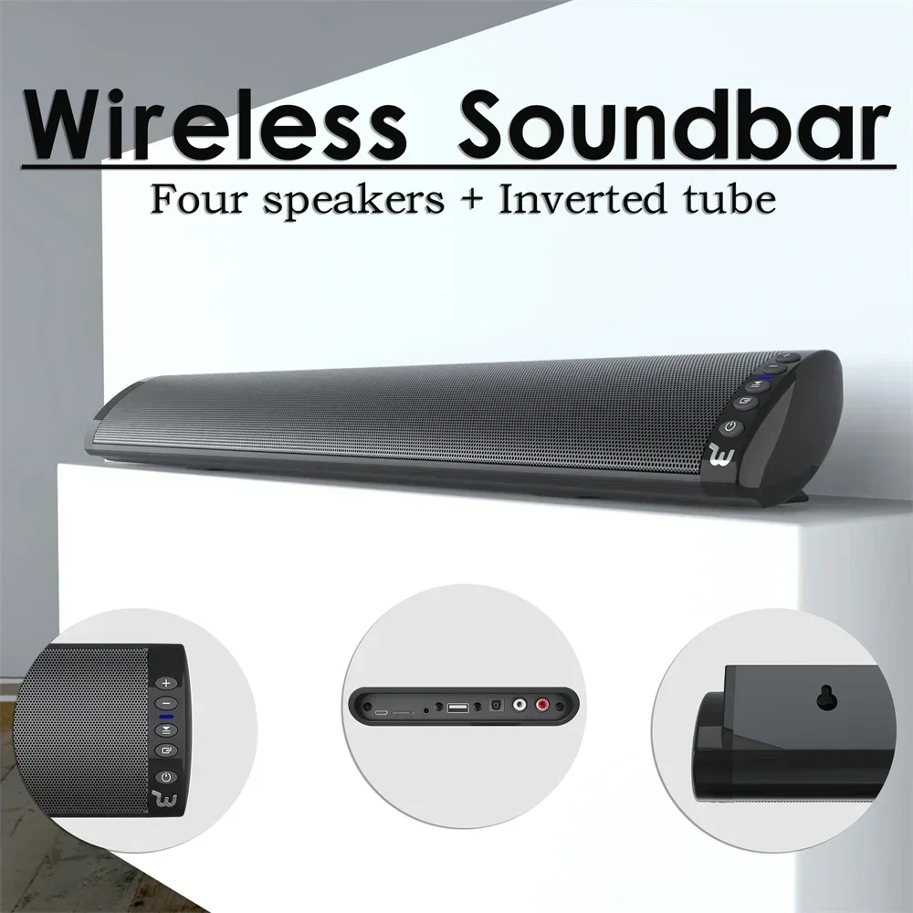 Soundbar with Subwoofer Home Theater Wireless Bluetooth Speaker TV Computer Desktop Speaker 3D Surround Sound HI-FI Sound Column