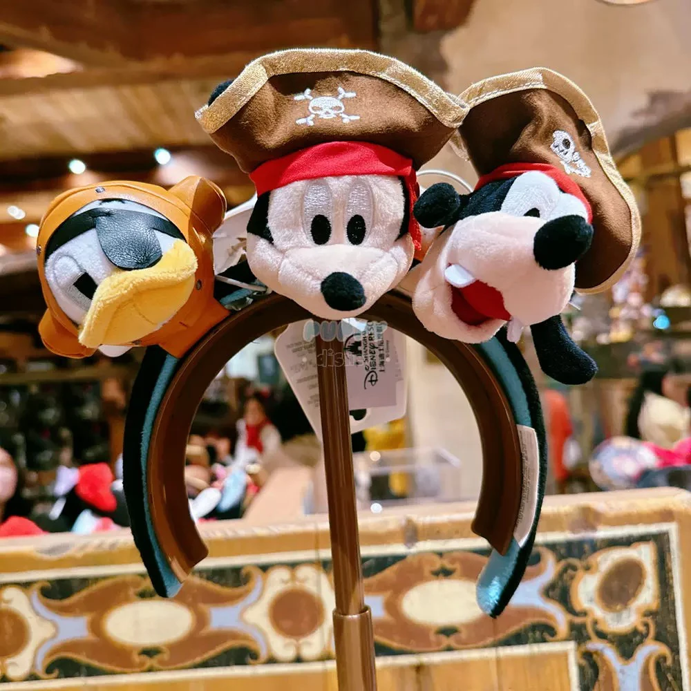 

Disney Pirates Of The Caribbean Shanghai Disneyland Minnie Headband Pirate Diy Series Headband Hair Headwear Figures Toys Gifts