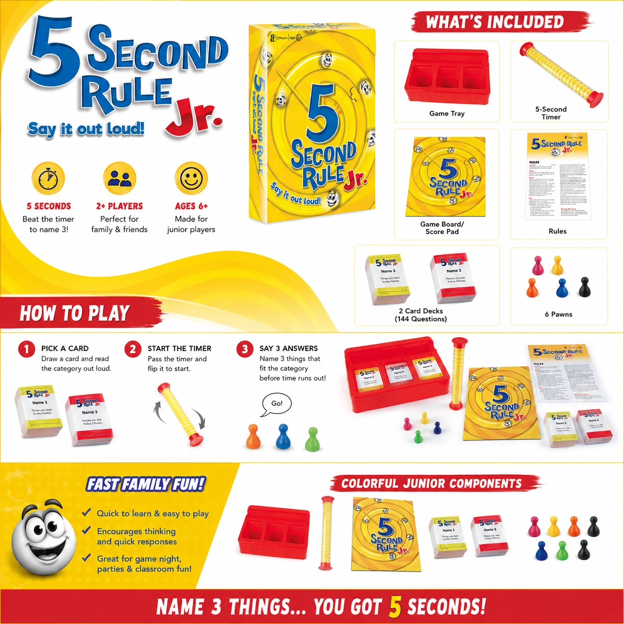 5초 규칙 주니어 키즈 빠른 사고력 티브리아 카드 보드 - Board Game English For Kids 리뷰 및 가격