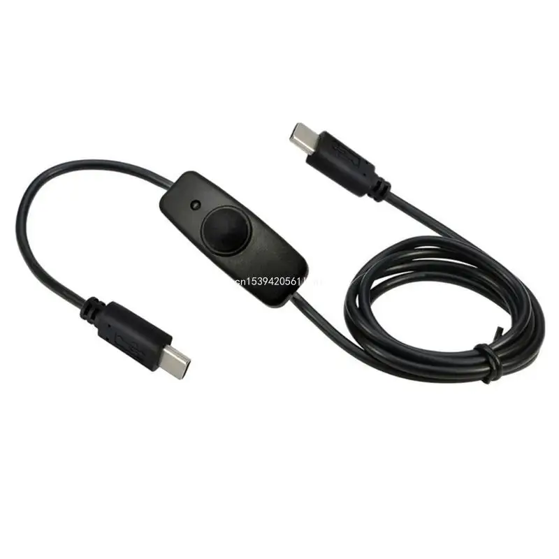 

120cm Type C Cable Power Cord with 318 on / off Switches Button Charging Cable Dropship