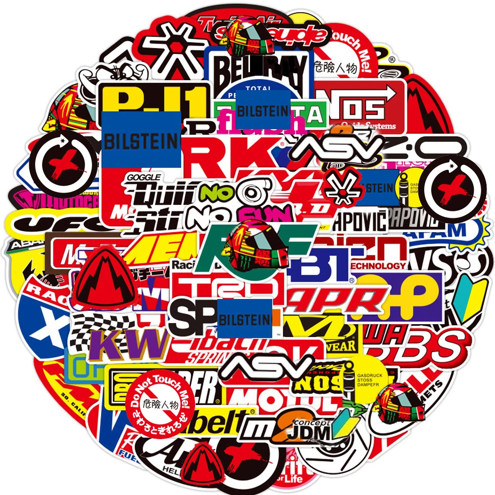 10/30/50/100pcs JDM Racing Car - Kids Toys Logo recension och pris