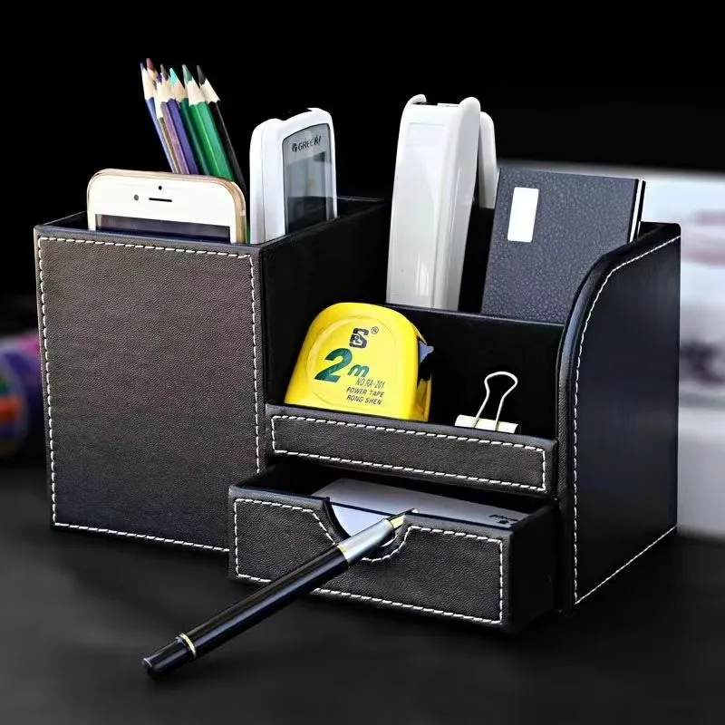Basupply 1Pc Desktop Pen Holder Stationery Holder Pencil Cosmetics Organizer for Desk Office School Storage Case Accessories