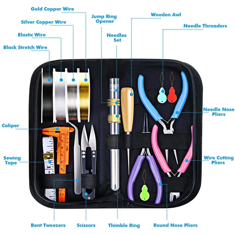 Jewelry Making Supplies Kit With Jewelry Tools Jewelry Wires For Jewelry Repair Beading Bracelets Earrings DIY Handmade