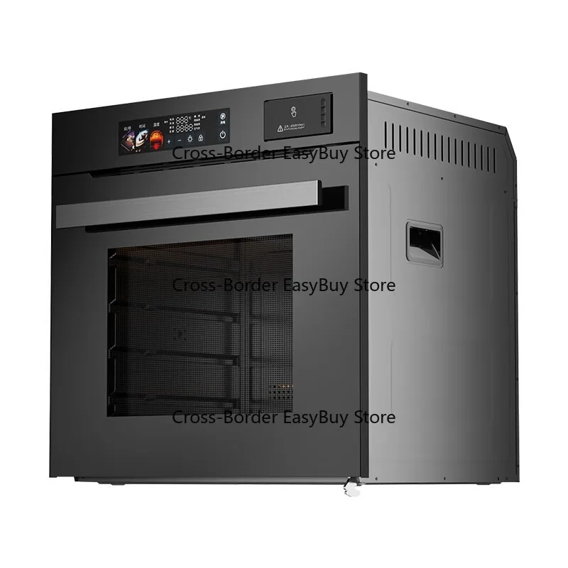

80L Large Color Screen Built-in Steam Oven, 3-in-1 Electric Steamer Roaster Air Fryer Oven All-in-One for Home Use