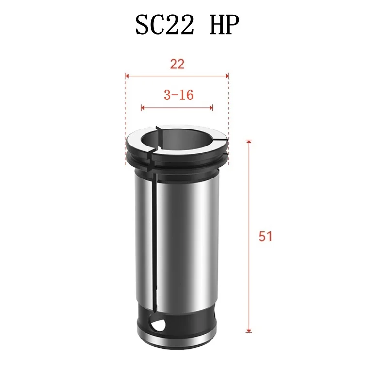 

SC22 HP0.01 Inner Diameter Spring Collet Hold Chuck with Standard Collet for CNC Milling Lathe Tool Engraving Machine