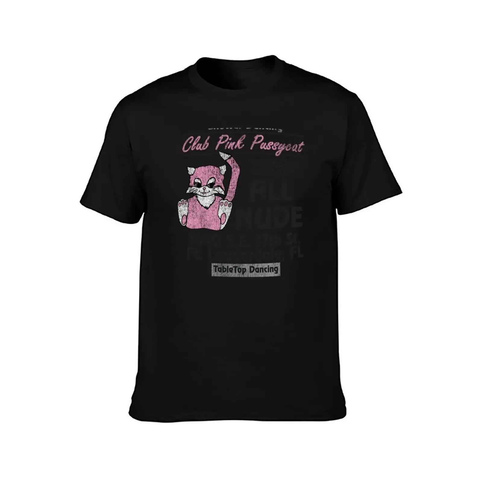 Club Pink Pussycat: Ft. Lauderdale FL T-Shirt Summer Casual Cotton Tee Oversized Streetwear Tops Vintage Graphic Print
