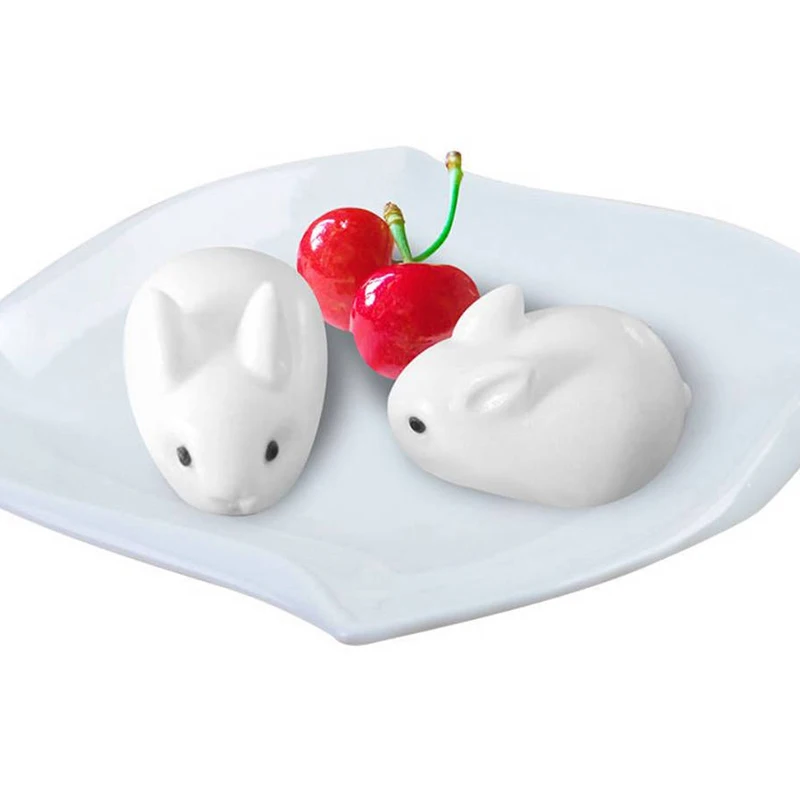 【Q】Molde de conejo de silicona, molde de conejito para Fondant, molde para pastel de Chocolate, decoración de pastel de Mousse de 6 cavidades, molde para hornear postres, vela DIY