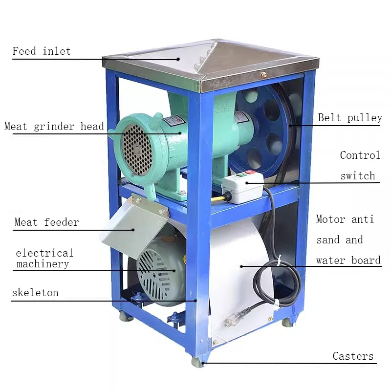 Commercial Electric Meat Grinder MachinLarge Meat Slicer Chicken Skeleton Cutting Mincing Machine for Livestock Mincer 42