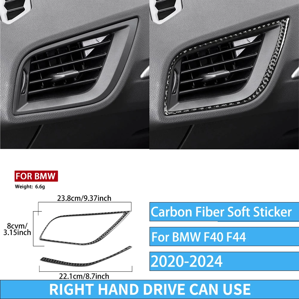 Echte carbon fiber auto-accessoires zwarte trim cover zachte sticker voor BMW 1/2 Serie F40 F44 2020 2021 2022 2023 2024