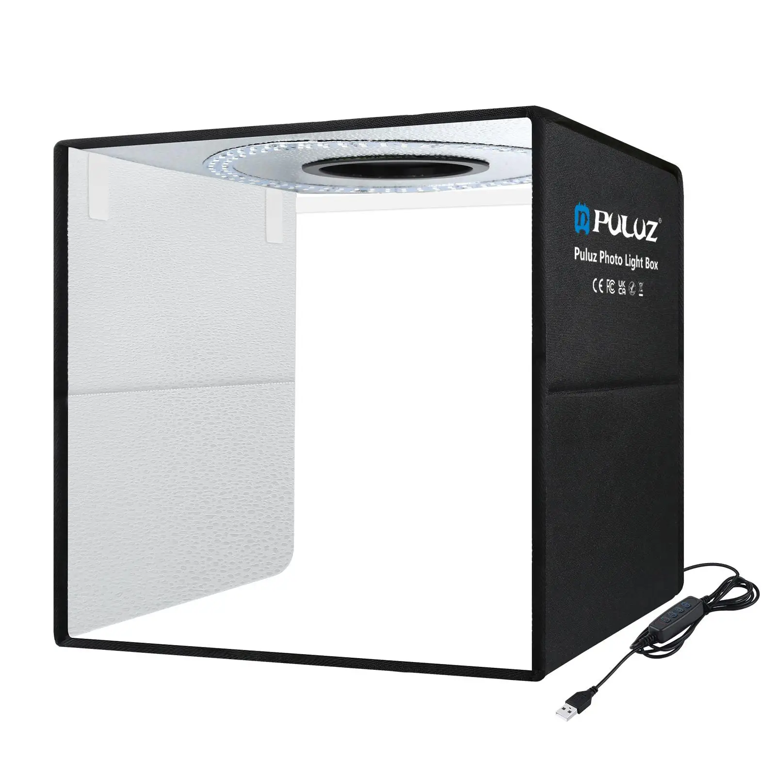 PULUZ 40cm Folding Portable Ring Light USB Photo Lighting Studio Shooting Tent Box with 6 X Dual-side Color Backdrops Studio Box
