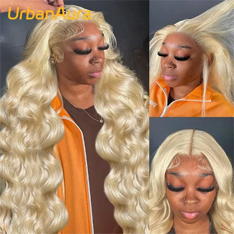 13x4 13x6 360 HD Lace Frontal Wig Human Hair Long 28 30 32 Inch 613 Blonde Body Wave Brazilian Lace Front Wigs For Black Women