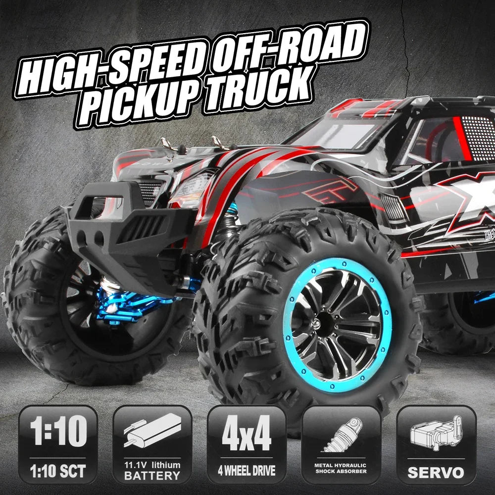 F21A 1:10 Full Scale 85KM/H High-speed 4WD RC Car With LED Off Road Remote Control Cars Drift Monster Truck for Adult Kids Toys