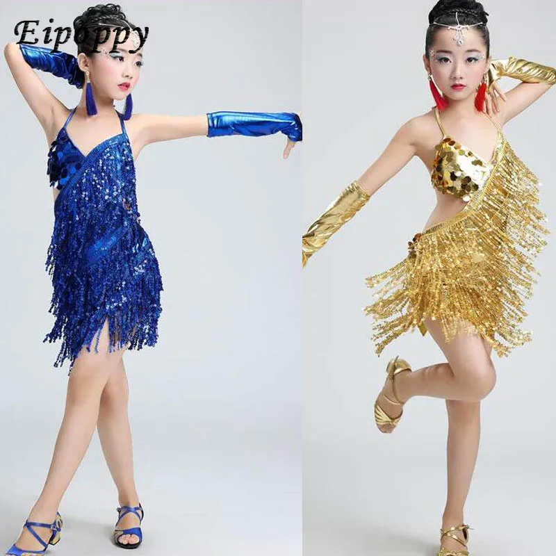 子供のためのプリンセスダンスドレス,ラタンダンスアパレル,女の子のためのボールルームダンスコスチューム,スパンコール