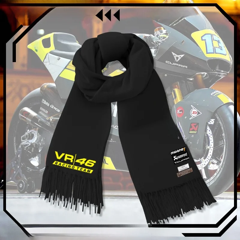 

Шарф MOONEY VR46 Racing Team, унисекс, зимний теплый шарф-снуд, повседневная шаль на плечо, мужской и женский, осенне-зимняя мода