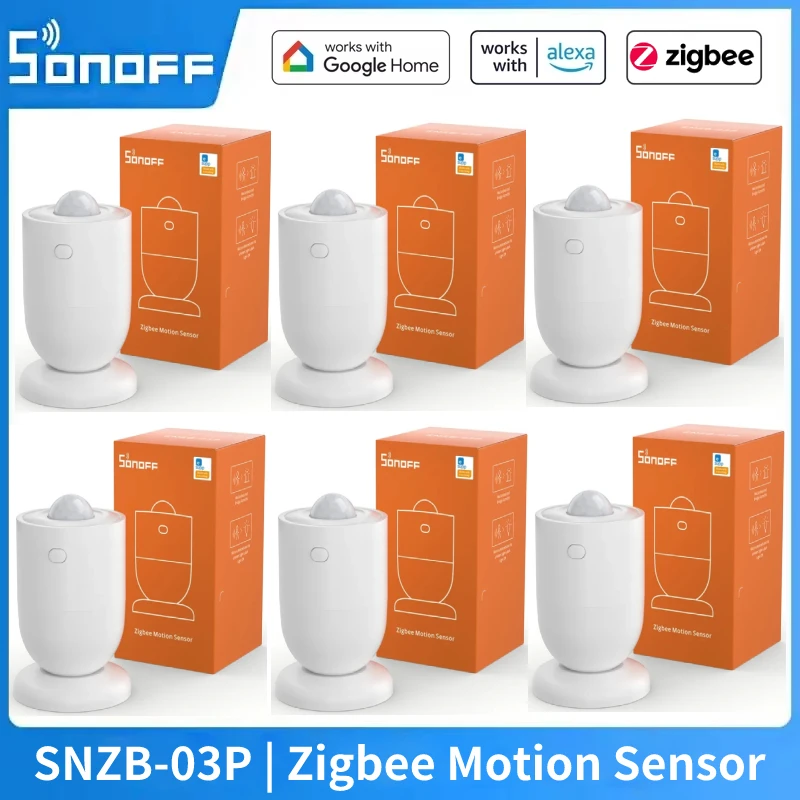 SONOFF SNZB-03P Zigbee Motion Sensor Light Detection Smart Home Security Local Scene Linkage Via EWeLink Alexa Google Home Alice