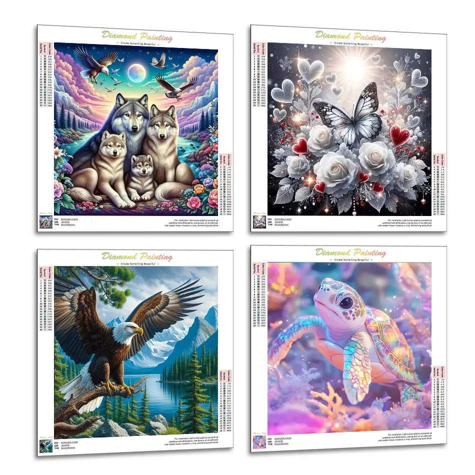 

RUOPOTY Diamond Painting Complete Kit Accessories Rhinestones Diamond Mosaic Diy Stitch Crystal Animals Pictures Home Decoration