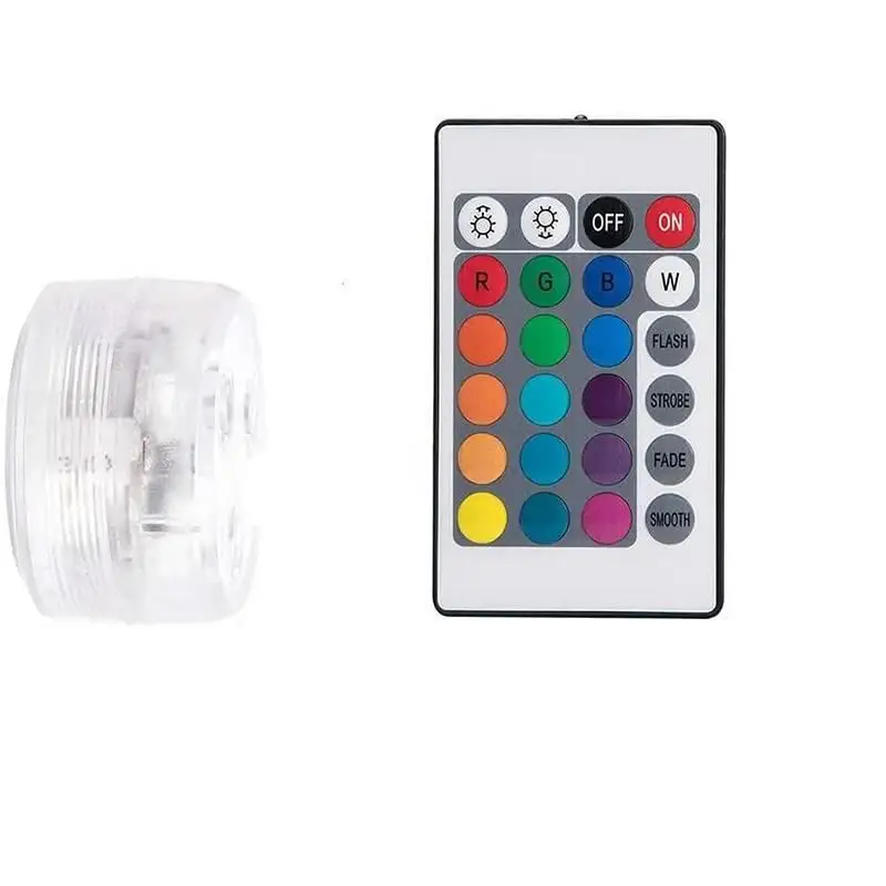LED Underwater Light IP68 Waterproof Multicolor Submersible Lamp for Swimming Pool Aquarium Pond Fountain Vase Decor