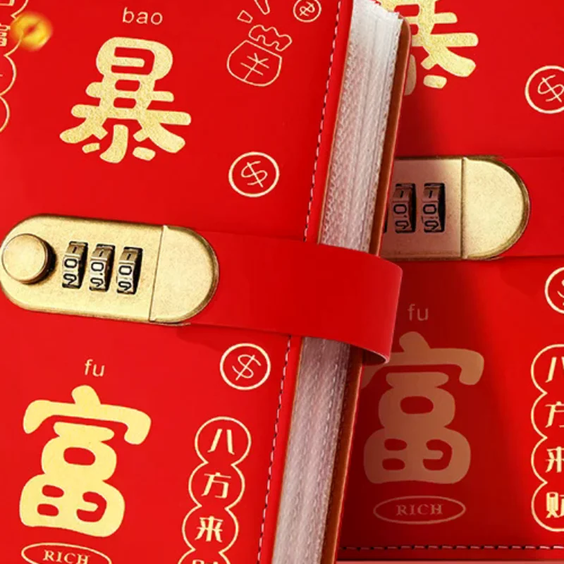 200 Envelopes Money Saving Challenge With Password Lock Save Money PU Money Collection Book Large Capacity Portable