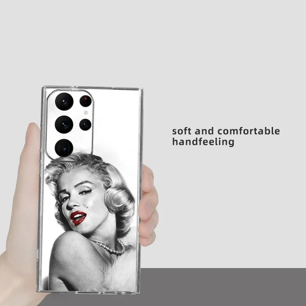 Custodia per telefono Sexy M-Marilyn M-Monroe per Samsung Galaxy S24 Ultra S22 S23 Ultra S21 S20 5G Silicone protettivo TPU Funda