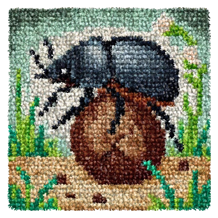 Cute Animals Embroidery Latch Hook Kit Cushion Cartoon Carpet Pillow Latch Hook Rug Kits Button Pad Package Smyrna Package DIY